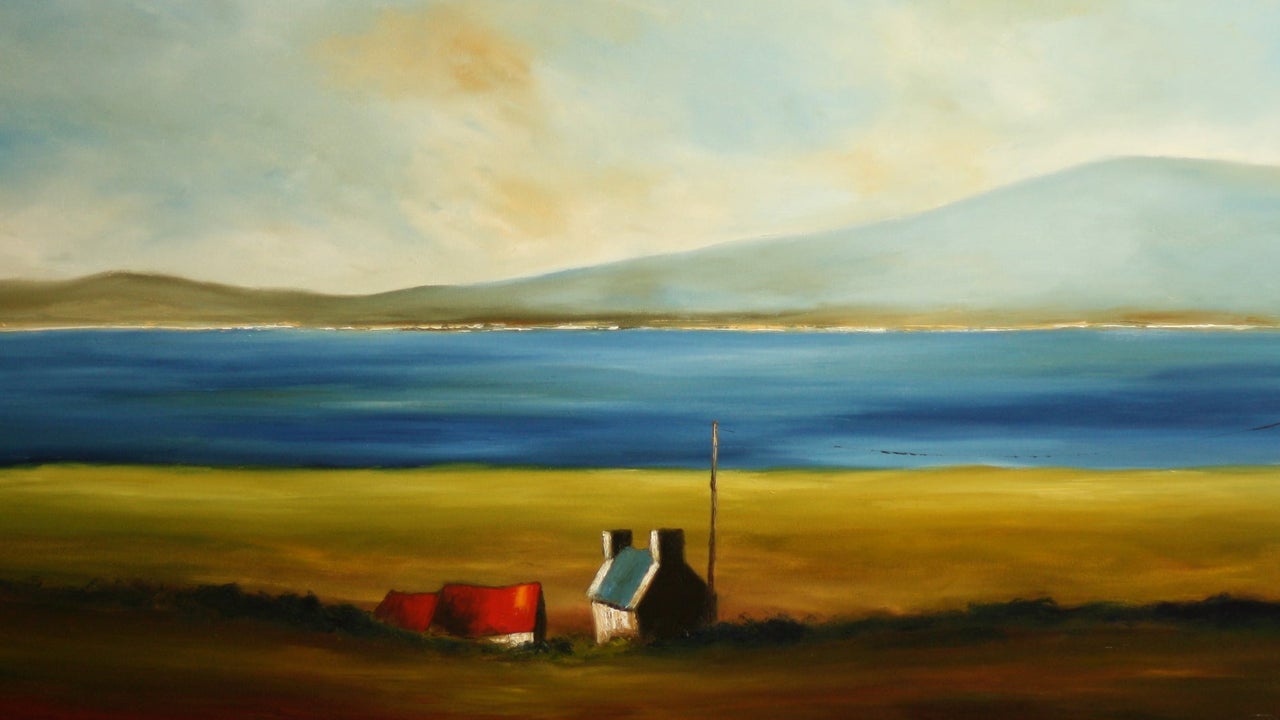 A painting by Padraig McCaul called Where Dreams are Made on display at The Doorway Gallery