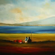 A painting by Padraig McCaul called Where Dreams are Made on display at The Doorway Gallery