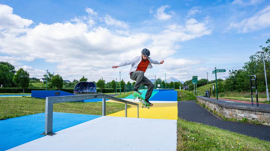 A skateboarder at Westport Skate Park in Co Mayo
