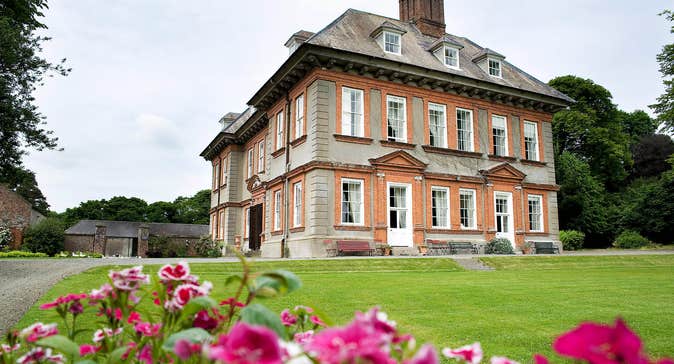 Green grass and colourful flowers at Beaulieu House and Gardens, County Louth