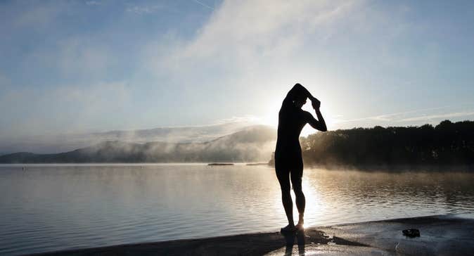A swimmer at Lough Derg in Co Clare