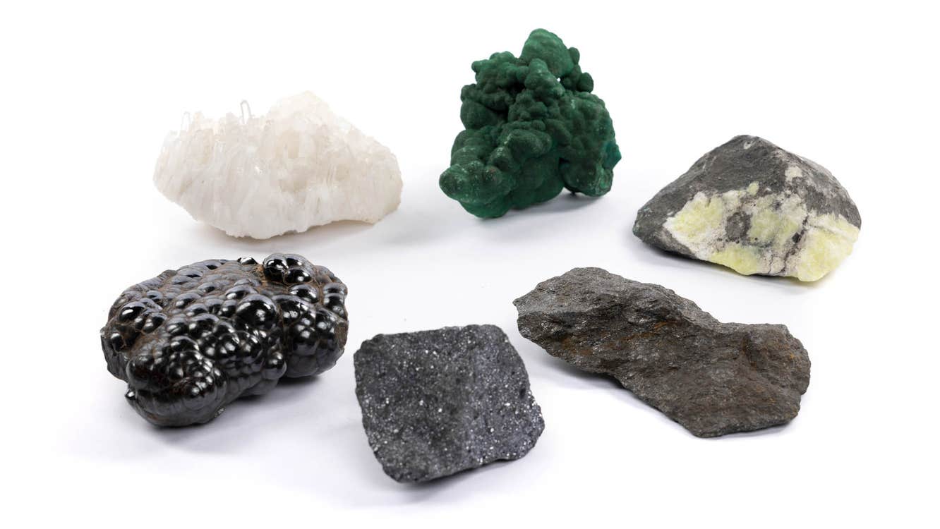 A selection of minerals from the Handling Collection