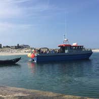 The Inishkea Island ferry boat at the pier
