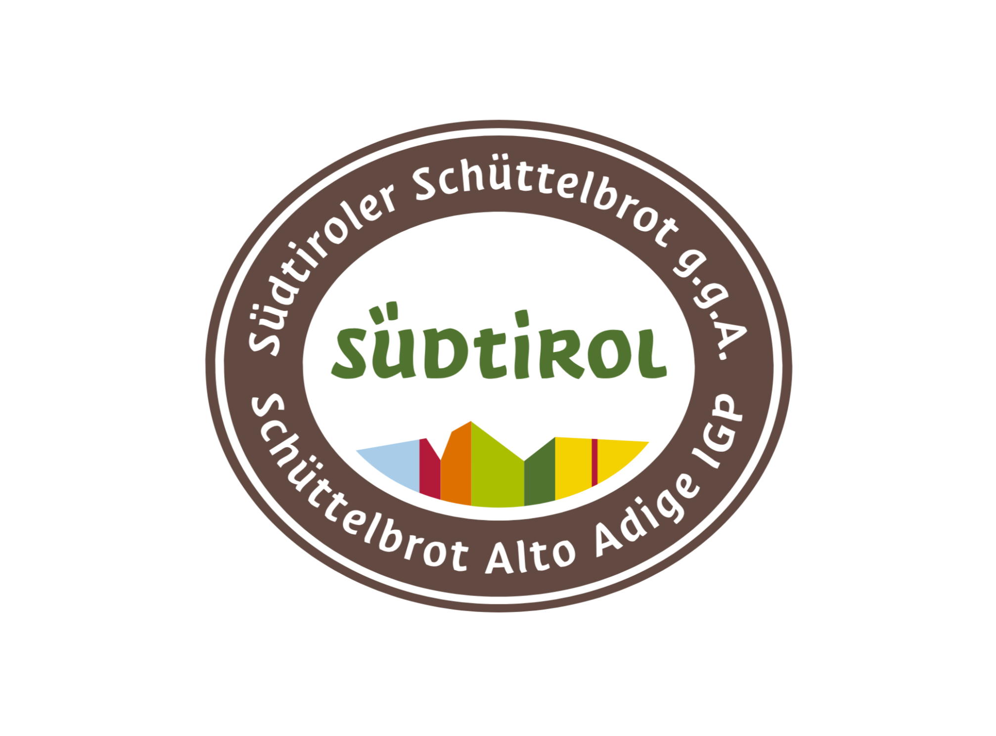 Offizielles Logo des Südtiroler Schüttelbrot g.g.A. mit Südtirol-Schriftzug.