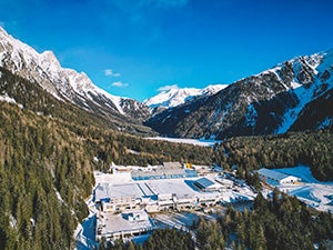 Das Stadion "Olympic Arena Südtirol Alto Adige" in Antholz.