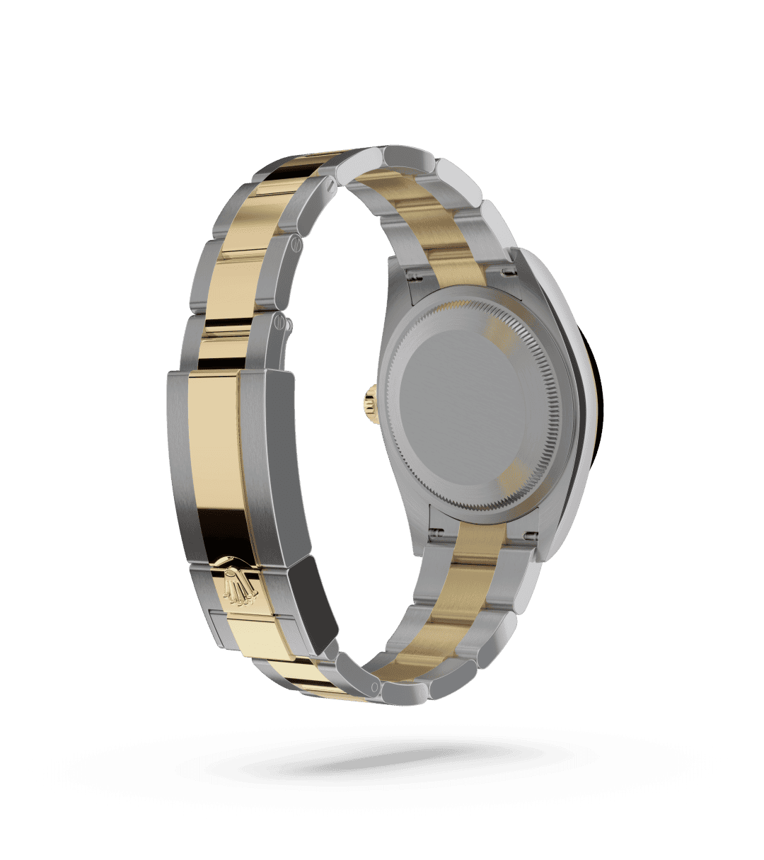 Rolex Explorer 36 in Oyster, 36 mm, Oystersteel and yellow gold with a Black dial, Smooth bezel, and Oyster, three-piece solid links bracelet