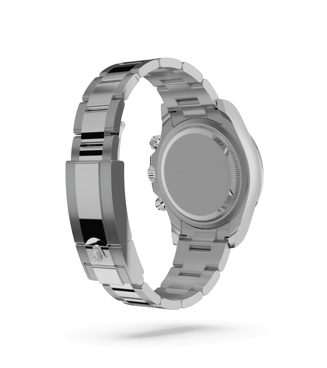 Rolex Cosmograph Daytona in Oyster, 40 mm, Oystersteel with a White, black counter rings dial, Black monobloc Cerachrom bezel in ceramic with moulded tachymetric scale bezel, and Oyster, three-piece solid links bracelet